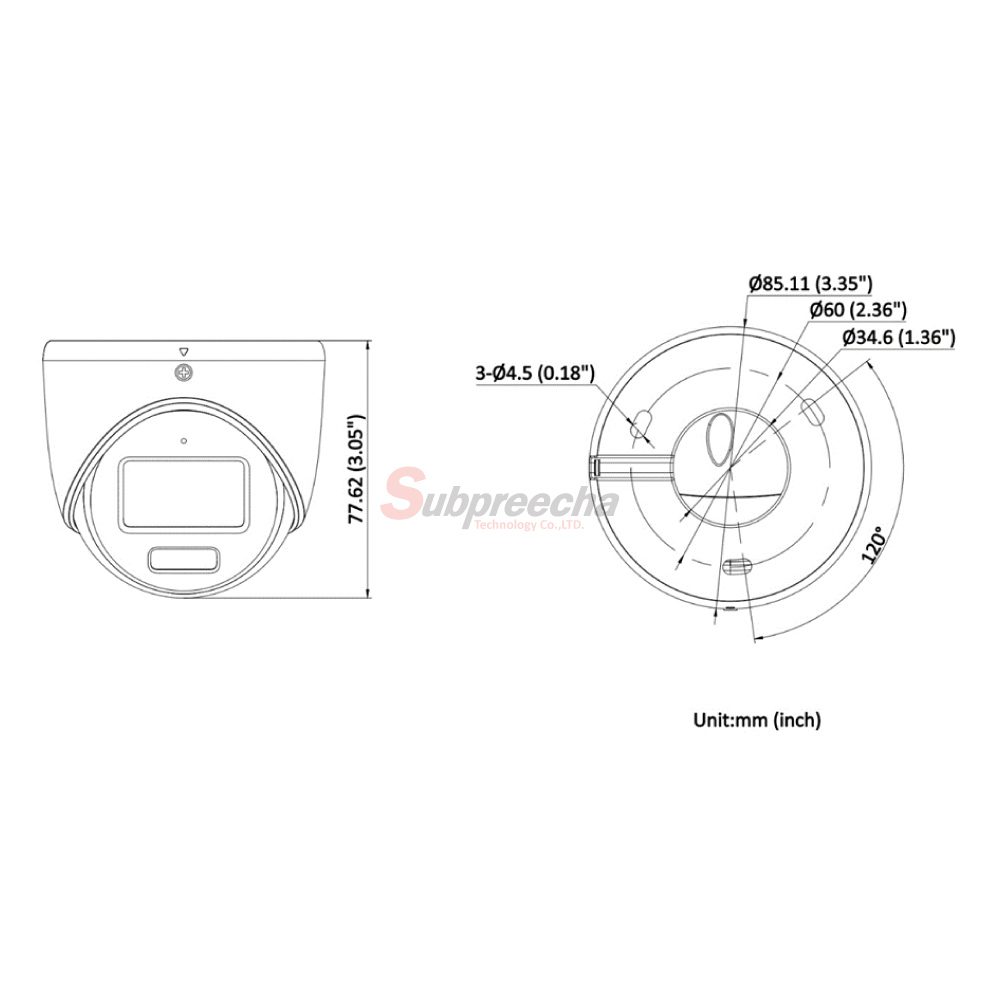DS2CE70DF0TLMFSDimensionsimage1 ทรัพย์ปรีชา เทคโนโลยี